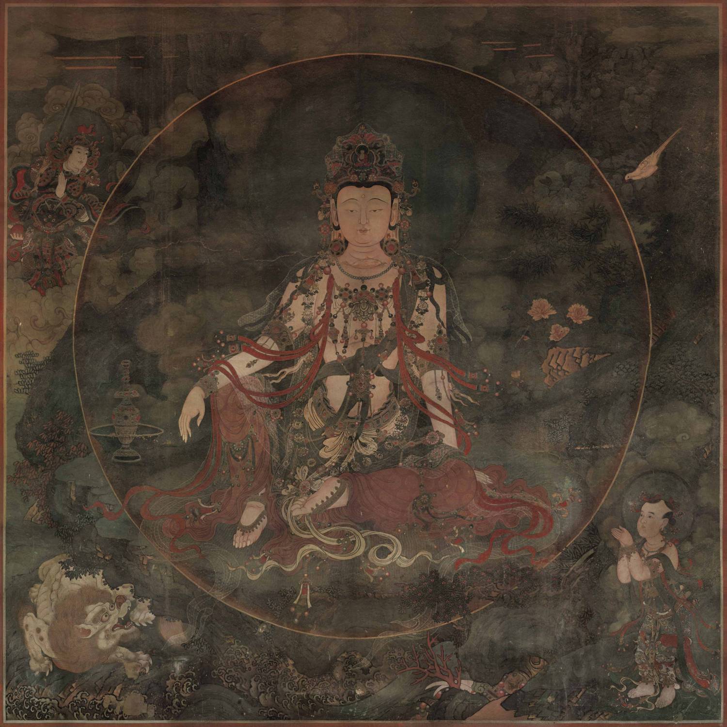 [法海寺壁画 水月观音坐像](明) 450×450 北京法海寺藏